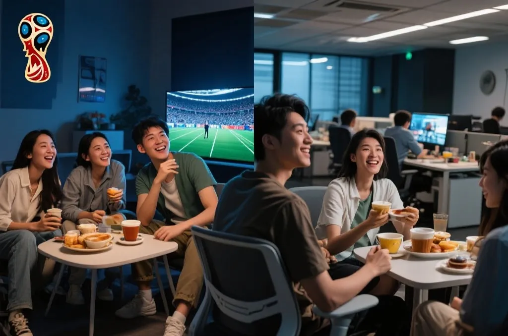 不同场景的世界杯观赛聚会安排示意